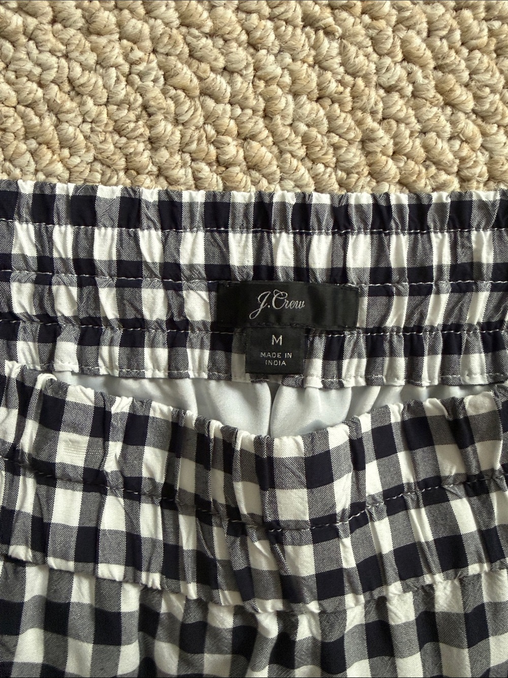 J. Crew Gingham High-Low Ruffle Skirt - Picture 4 of 6